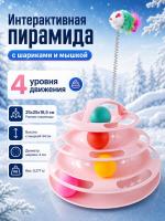 HP-F081  Игрушка для кошек «Чистый котик». Цвет: розовый
