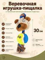 RL20018 Верёвочная игрушка с мячом для собак 